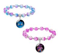 UBBY 2 braccialetti Demon Hunters da 16 mm, per coppie, braccialetti dell'amicizia, per donne, ragazze, regalo per compleanno, Natale, cosplay, accessori per abbigliamento, Eine Grösse, Cristallo