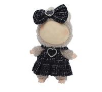 UBBY Abbigliamento rosa, mini gonna, abbigliamento per bambole, solo accessori per abbigliamento, abbigliamento carino e peluche, per gonna da 17 cm, regalo per bambini (nero)