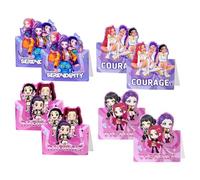 UBBY Demon Hunters - 8 biglietti d'invito per compleanno per bambini e bambine, design 3D, per feste di compleanno, decorazioni (busta non inclusa)