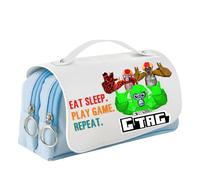 UBBY Gorilla Tag Astuccio con Cerniera Astuccio Liscio con Grande Capacità e Manico Astuccio per Scuola Viaggio Regalo, Slogan colorato, 21 x 10 x 7cm, Stile retr