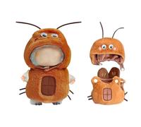 UBBY Grazioso abbigliamento in stile animale, mini abbigliamento per bambole, solo accessori di abbigliamento, graziosi capi di peluche, per labu da 17 cm (marrone)