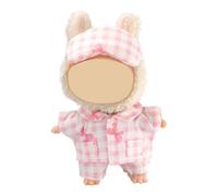 UBBY Grazioso pigiama, mini abbigliamento per bambole, solo accessori per abbigliamento, abbigliamento carino per labu da 17 cm, due generazioni (rosa)