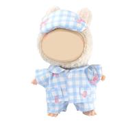UBBY Grazioso pigiama, mini abbigliamento per bambole, solo accessori per abbigliamento, abbigliamento carino per labu da 17 cm e due generazioni (blu)