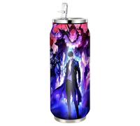 UBBY Solo Leveling, bottiglia d'acqua in acciaio inox, 500 ml, pieghevole, in acciaio inox Dorothy Gale, con cannuccia, divertente design a cartone animato per bambini e adulti (viola)