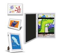 UBeesize 25,4 x 35,6 cm per bambini - Apertura frontale e display per foto modificabile per opere d'arte DIN A4, cornici di stoccaggio, arte da appendere, frontale in acrilico (bianco)