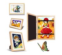 UBeesize 25,4 x 35,6 cm per bambini - Apertura frontale e display per foto modificabile per opere d'arte DIN A4, cornici di stoccaggio, arte da appendere, frontale in acrilico (legno)