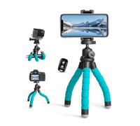 UBeesize Bastone Selfie Stick Treppiede per Smartphone Fotocamera Portatile Mini Flessibile con Telecomando Compatibile con iPhone Samsung Smartphones Blu