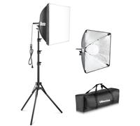 UBeesize - Kit di illuminazione per fotografia Softbox, kit di illuminazione continua da 16 x 16 pollici con spina E27 da 40 W 6500 K, illuminazione professionale per studio fotografico per