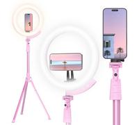 UBeesize Luce ad anello da 30,5 cm con treppiede da 157 cm e supporto magnetico per telefono, luce ad anello per selfie a LED per iPhone con telecomando, luce circolare per