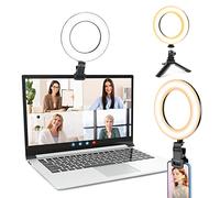 UBeesize Ring Light Laptop, 6 '' Ring Light con treppiede & clip, Video Conference Light 5 modalità di illuminazione/5Brightness