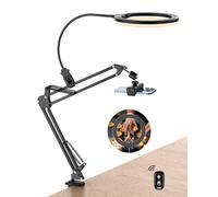 UBeesize Treppiede per cellulare da 10", flessibile, con luce ad anello, da tavolo, per YouTube, TikTok, Live Stream, cucina