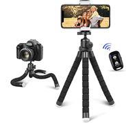 UBeesize treppiede per telefono cellulare, mini treppiede per smartphone e fotocamera, antiscivolo leggero treppiede per telefono cellulare con telecomando Bluetooth per viaggi, campeggio, selfie