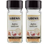 UBENA, Aglio Granulare, Ideale per Antipasti, Insalate, Salse e Marinature, Formato Vasetto da 52 gr (Confezione da 2)