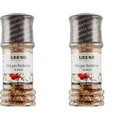 UBENA, Mix per Barbecue in Pezzi, Insaporitore per Bistecche e Marinature per Carni, Formato Tappo Macina da 40 gr (Confezione da 2)