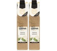 UBENA, Salvia Macinata, Aroma Intenso, Ideale per Insaporire Carni, Pasta al Burro e Intingoli, Formato Clip Sachet da 17 gr (Confezione da 2)