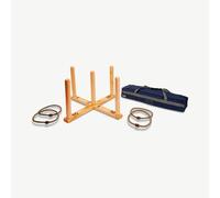 Uber Games Mega gioco di lancio ad anelli XXL (100 × 100 cm) - Quoits gioco di lancio in legno con anelli in fibra naturale - con custodia in tela - gioco all'aperto per giardino, parco ed eventi