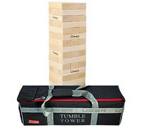 Ubergames Torre oscillante gigante XXXL gioco in vero legno duro - 19 kg alta qualità - torre impilabile - fino a 150 cm grande - legno ecologico - in borsa ultra lusso