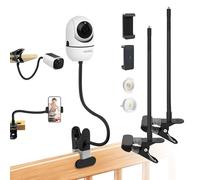 UBERMing 2 Pezzi Supporto Flessibile per Telecamera per HelloBaby HB65/HB6558/HB66/HB248/SM935E/SM650, Supporto Universale per Eufy Cam 2/2C/2Pro/2C Pro/3/3C/E40 con 2 Clip per Telefono Cellulare