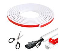 UBERMing Canalina Passacavi Adesiva 1.5 m, Mini Canaletta per Cavi Elettrici per Nascondere 1 Cavo, Canaline Passacavi da Muro per Home Ufficio Magazzino, 15 mm (W) x 10 mm (H), Bianco