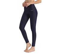 Ubestyle UPF 50+, pantaloni da nuoto da donna, a vita alta, leggings da nuoto, leggings da nuoto, protezione solare, Navy, S