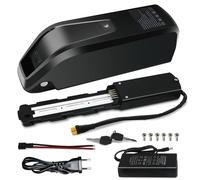 UBETTER 48V 15Ah Batteria per bicicletta elettrica con 30A BMS, caricatore rapido da 2A, uscita USB, blocco sicuro, indicatore luminoso a LED, piastra di base a 5 pin, per motore 0-1400W