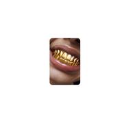 UBGICIG Grillz - Set di griglie dentali per i tuoi denti, per uomini e vampiri, per Halloween, 24.4 Inches, Silicone, Zirconia cubica