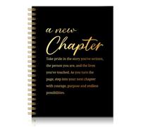 UBHCJZ A New Chapter Gold Foil Black Spiral Notebook