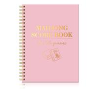 UBHCJZ Mahjong Score Book The Tile Queens Gold Foil Pink Spiral Notebook