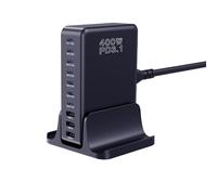 Ubigbuy Caricatore USB C da 400 W, multiuso, 10 porte, GaN, con PD3.1, 140 W, PPS, 45 W, QC20 W, per MacBook Pro/Air, iPad, iPhone 16/15, Galaxy S24/S23, Steam Deck