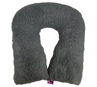 Ubio - Cuscino a forma di ferro di cavallo rotondo, colore: Grigio