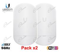 Ubiquiti Nanostation Kit x2 Loco 5AC con Alimentatore PoE 12W Gigabit ponte WiFi
