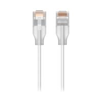 Ubiquiti UACC-Cable-Patch-EL-0.15M-W Cavo patch UniFi con stivale trasparente RJ45 e supporto Etherlighting quando abbinato a UniFi Pro Max switching, 0,15 m, bianco.