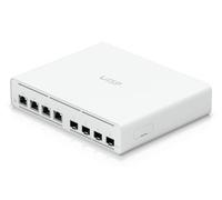 Ubiquiti UISP Switch Plus Gestito 2.5G Ethernet [100/1000/2500] Supporto Power over Ethernet [PoE] 1U Bianco (2.5 GbE PoE switc
