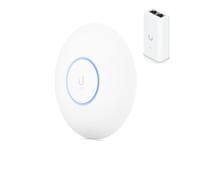 Ubiquiti UniFi U6-Pro WiFi 6 Access Point + U-POE Adapter Bundle, Dual-Band 2.4/5GHz, 5.3Gbps, MU-MIMO, 300+ Clienti, PoE, IP54, Ceiling/Wall Mount, Enterprise/Home, PoE Injector Included