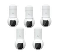 Ubiquiti UVC-G5-PTZ 4MP Telecamera di Sicurezza PTZ Bundle 5 Pezzi - IP Dome Esterno IP66, Visione Notturna IR 20m, PoE, 2688x1512 HD, Sistema Videosorveglianza Professionale Casa e Azienda