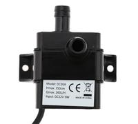 UBJFMAC Mini pompa per olio d'acqua senza spazzole DC 12 V 5 W, fontana sommergibile impermeabile per acquario, circolazione di 260 l/h, sollevamento di 350 cm (12 V, 5 W)