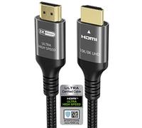Ubluker 10K 8K 4K Cavo HDMI 6M Certificato, Velocità Ultra Elevata 48Gbps | 0,01ms 48Gbps CEC Ethernet 240Hz 200Hz 165Hz 144Hz 120Hz 60Hz HDR10+ ARC eARC HDCP2.3 RTX5090 PC Laptop TV Monitor Proiettore