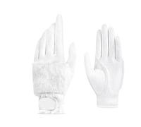 UBOHUZ 1 paio di guanti da golf donna Guanti termici ispessiti in peluche autunnali e invernali Per Sport All'aperto(White,20)