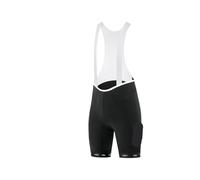 UBOHUZ 1 Paio di Pantaloni da Ciclismo Uomo, con Bretelle su Strada, processo a Quattro Aghi e Sei Fili, Tessuto ad Alta Elasticità, Pantaloncini Cinturino per Ciclismo(White,L)