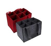 UBOHUZ 1 Set (2PCS) 6 Bottles Christmas With Handle Bag Organizer Handbag Wine Carrier For per Bottiglie di Vino