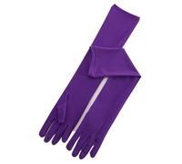UBOHUZ 2 paia di guanti lunghi da prestazione semplici donna, cameriera, cerimoniali guida Per Feste(Purple)