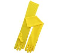UBOHUZ 2 paia di guanti lunghi da prestazione semplici donna, cameriera, cerimoniali guida Per Feste(Yellow)