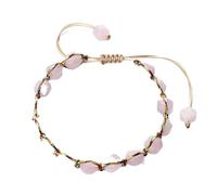 UBOHUZ 2 pezzi braccialetti fatti a mano da donna 8 mm pietra di taglio superficie diaspro ametista perline braccialetti uomo yoga gioielli regali Per Donna(Pink)
