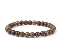 UBOHUZ 2 pezzi Braccialetto di perline di legno Rosario tibetano Buddha Braccialetti fatti a mano Uomo e donna Yoga Meditazione Preghiera Gioielli di perline Regali Per Donna(17cm,Wooden-6mm)
