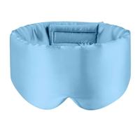 UBOHUZ 2 Pezzi Maschera for Dormire in Seta di gelso Copertura for Gli Occhi in for Oscurante for Chi Dorme Lato Benda for l'occhio da Viaggio Morbida Liscia per Occhi Notte(Light Blue)