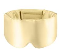 UBOHUZ 2 Pezzi Maschera for Dormire in Seta di gelso Copertura for Gli Occhi in for Oscurante for Chi Dorme Lato Benda for l'occhio da Viaggio Morbida Liscia per Occhi Notte(Beige)