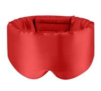 UBOHUZ 2 Pezzi Maschera for Dormire in Seta di gelso Copertura for Gli Occhi in for Oscurante for Chi Dorme Lato Benda for l'occhio da Viaggio Morbida Liscia per Occhi Notte(Red)