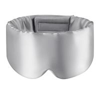 UBOHUZ 2 Pezzi Maschera for Dormire in Seta di gelso Copertura for Gli Occhi in for Oscurante for Chi Dorme Lato Benda for l'occhio da Viaggio Morbida Liscia per Occhi Notte(Grey)