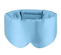 UBOHUZ 2 Pezzi Maschera for Dormire in Seta di gelso Copertura for Gli Occhi in for Oscurante for Chi Dorme Lato Benda for l'occhio da Viaggio Morbida Liscia per Occhi Notte(Blue)