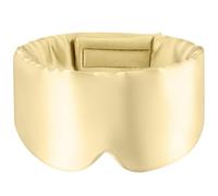 UBOHUZ 2 Pezzi Maschera for Dormire in Seta di gelso Copertura for Gli Occhi in for Oscurante for Chi Dorme Lato Benda for l'occhio da Viaggio Morbida Liscia per Occhi Notte(Beige)